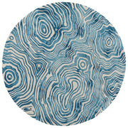 Lorrain Modern Abstract, Blue/Ivory