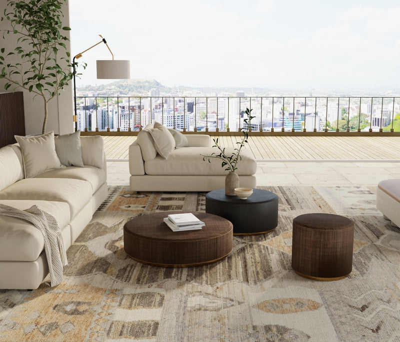 Kasbah Transitional Moroccan, Ivory/Gray/Orange