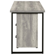 Corrado - L-Shape Office Desk With Storage - Gray