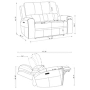 Boyce Grey 3-piece Triple Power Reclining Sofa Set