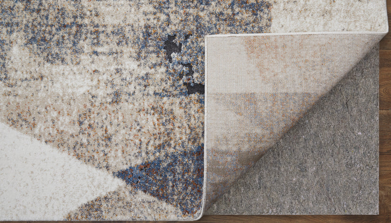 Gilmore Modern Color Block, Blue/Ivory/Taupe