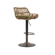Modern Swivel Bar Stools Adjustable Counter Chairs With Footrest (Set of 2)
