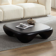 Modern Coffee Table Faux Travertine Textured for Livingroom/Office