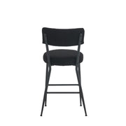 Modern Teddy Fabric Upholstered Bar Stools - Legs