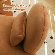 Cute Accent Chair with Solid Wood Legs, Living Room Chair with Soft fabric Cushion, Cozy Bedroom Chair, Comfy Armless Reading Chair for Apartment, Waiting Room, Balcony,Set of 2 (Caramel)