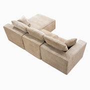 103.9'Cloud Modular Sectional Sofa Couch with L-Shape Chaise,Modern Minimalist Upholstered Couches for Living Room Bedroom,Deep Seat Corner Couch,No Assembly Required
