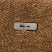 Modern Modular U-Shaped Sofa Bed With Movable Ottoman, USB Ports, Phone Holder