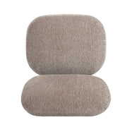 Modern Curved Hollow Base Rocking Accent Chair, Soft Textured Chenille Upholstered Armless Rocker Lounge Chair, Unique Sculptural Rocking Chair for Living Room Bedroom Nursery