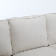 Rolled Arm Sofa With Nailhead Trim With Wooden Legs