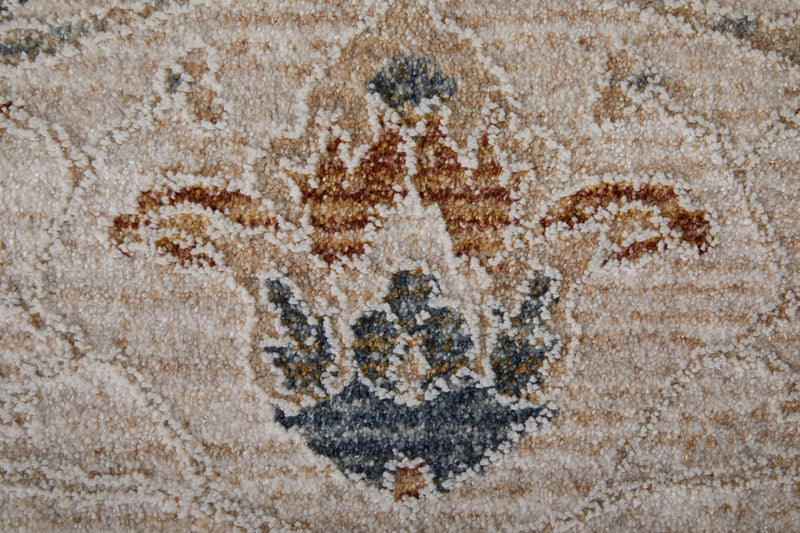 Pasha Transitional Ikat, Ivory/Blue/Red