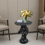 Horse Head Accent Table Animal Statue End Tables Livingroom, Black