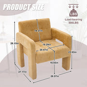 Modern Minimalist Casual Single Armchair Living Room, Bedroom, Office Area Upholstered Chair Comfortable Padded Armchair Nordic Style Casual Seating
