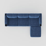3 Seater Convertible Combination L Shaped Sofa With Footstools With Storage