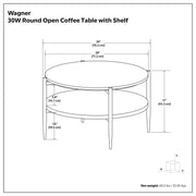 Wagner - Round Marble & Wood Table