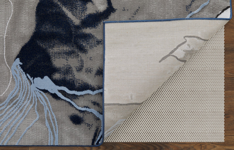 Gaspar Modern Abstract, Blue/Gray/Ivory