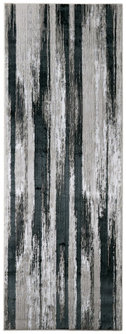Micah Modern Abstract, Black/Silver/Gray