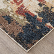 Pearson Modern Abstract, Blue/Red/Tan