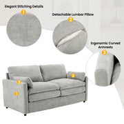 Cozy Upholstered Cushion Loveseat Sofa For Living Room