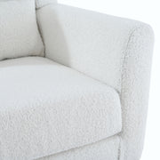 Modern Accent Chair, Arm Chairs For Living Room, Upholstered Mordern Armchair, Comfy Soft Padded Lounge Chair In Small Space, Bedroom, With Pillow, Solid Wood Leg