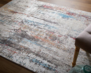 Cadiz Modern Abstract, Gray/Red/Blue