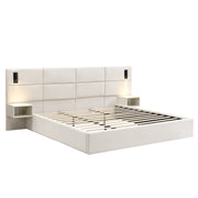 Soft, Comfortable, Luxurious Upholstered Smart Bed with Reading Light,King