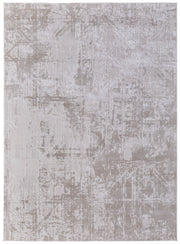 Prasad Modern Abstract, Ivory/Taupe/Silver