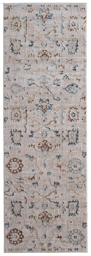 Pasha Transitional Floral & Botanical, Ivory/Blue/Gold