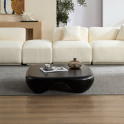 Modern Coffee Table Faux Travertine Textured for Livingroom/Office