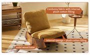 Comfortable Glider Rocking Chair, High-Quality Upholstery Glider Chair, Solid Wood Frame, Perfect for Multiple Settings Accent Reading Chair for Bedroom,Living Room