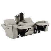 Boyce Grey 3-piece Triple Power Reclining Sofa Set