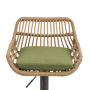 Modern Swivel Bar Stools Adjustable Counter Chairs With Footrest (Set of 2)