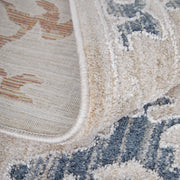 Pasha Transitional Floral & Botanical, Ivory/Blue/Gold