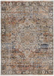 Kaia Transitional Medallion, Tan/Orange/Blue