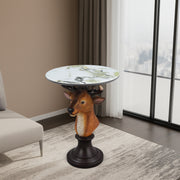 Deer Head Accent Table Animal Statue End Tables Livingroom