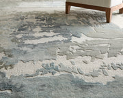 Kendall Modern Abstract, Ivory/Blue/Gray