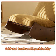 Comfortable Glider Rocking Chair, High-Quality Upholstery Glider Chair, Solid Wood Frame, Perfect for Multiple Settings Accent Reading Chair for Bedroom,Living Room