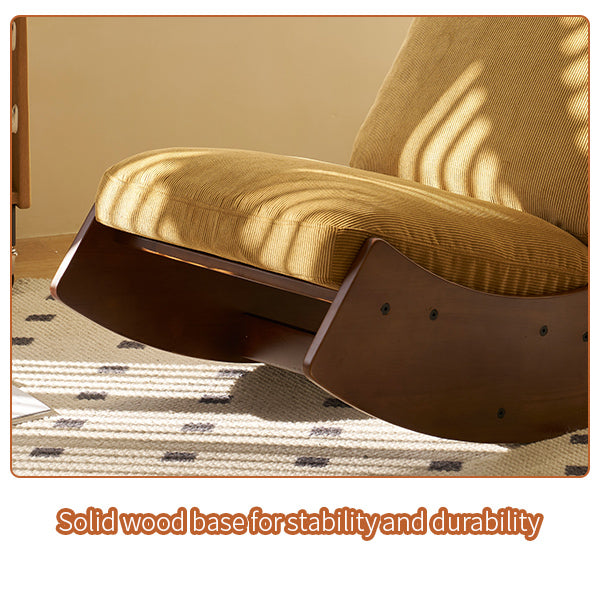 Comfortable Glider Rocking Chair, High-Quality Upholstery Glider Chair, Solid Wood Frame, Perfect for Multiple Settings Accent Reading Chair for Bedroom,Living Room
