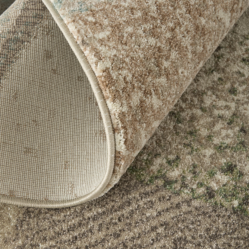 Eden Modern Color Block, Ivory/Blue/Green