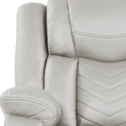 Challenger Modern Contemporary LED Power Recliner 3PC(Sofa + Loveseat + Chair) including cup holders Loveseat with console & Bluetooth speakers made with wood and metal frame in Beige