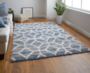 Mynka Transitional Diamond, Blue/Ivory