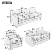 Cozy Upholstered Sofa Set For Living Room