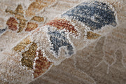 Pasha Transitional Floral & Botanical, Ivory/Blue/Gold
