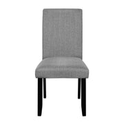 5 Piece Round Dining Table Set, Dining Table And 4 Upholstered Chairs For Dining Room, Kitchen Room, Living Room - White / Gray