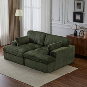 Double Chaise Lounge Chair, Oversized Upholstered Sleeper Cloud Couch