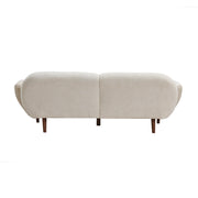 Cloud Haven 83.75 in. Curved 3 Seater Modern Upholstered Chenille Sofa,Beige