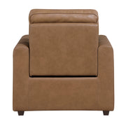 Modern Brown Power Recliner Sofa Set 3pc Sofa Loveseat Chair USB Ports Zero Wall Reclining Design Faux Leather Upholstery Furniture