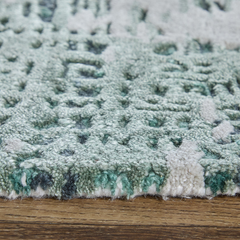 Zarah Modern Abstract, Green/White
