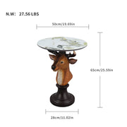 Deer Head Accent Table Animal Statue End Tables Livingroom