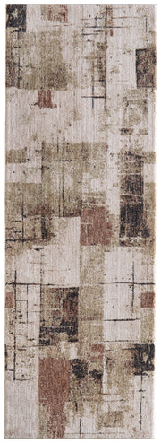 Pearson Modern Abstract, Ivory/Green/Brown