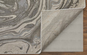 Prasad Modern Watercolor, Gray/Ivory/Silver